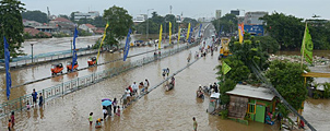 Zware overstromingen teisteren Jakarta